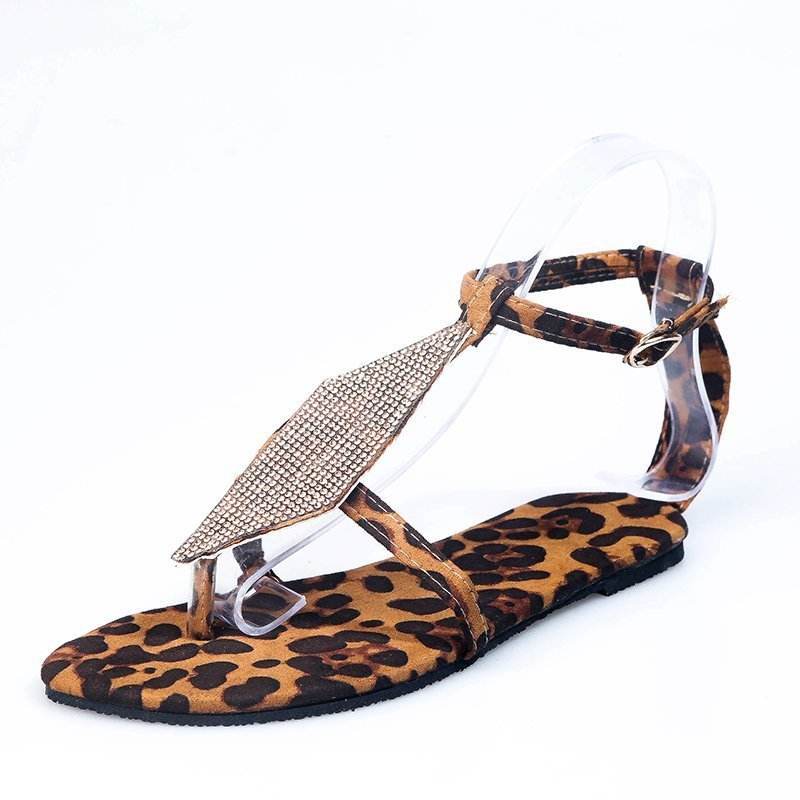 Sandals rhinestone flip flops women sandals - Mubimart
