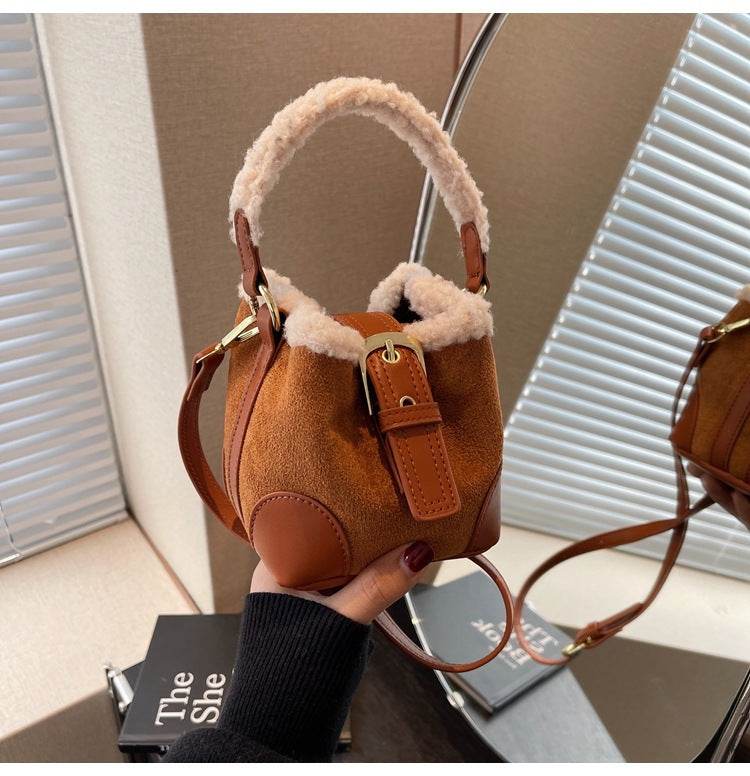 Crossbody Bags Women Shoulder Bag Casual Retro Plush Bag Versatile Plush Designer Bags Purse And Handbags Female Bags - Mubimart