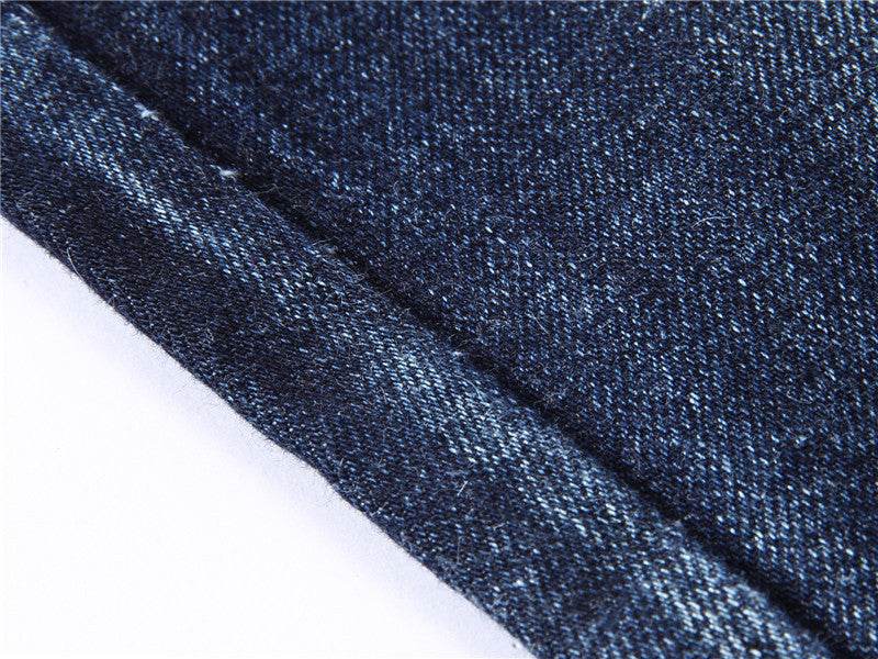 Panelled Statement Jeans Frayed Slim Fit - Mubimart