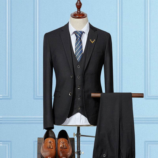 Slim Fit Wedding Suits For Men Custom Made Mens 3 Piece Suit - Mubimart