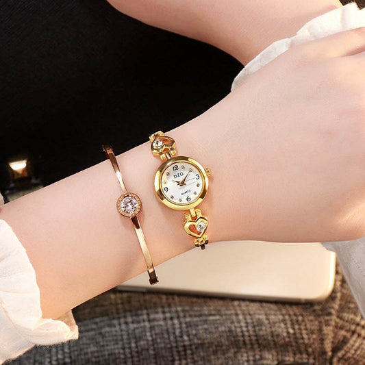 Simple Rhinestone Jewelry For Women Casual Watch - Mubimart