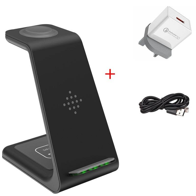 3 In 1 Fast Charging Station Wireless Charger Stand Wireless Quick Charge Dock For Phone Holder - Mubimart