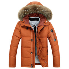 Down jacket men's Korean casual solid color thick down short jacket