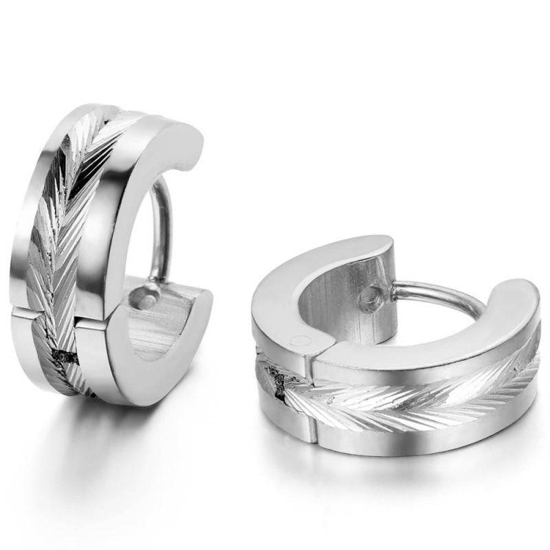 European And American Fashion Room Electric Color Stainless Steel Titanium Steel Stud Earring For Men Ear Clip - Mubimart