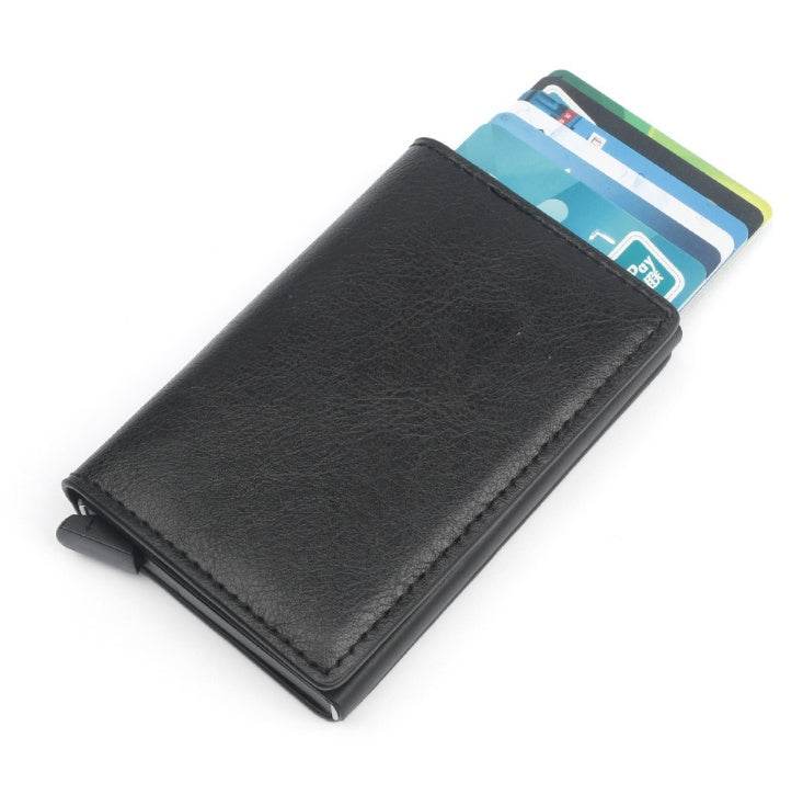 PU Automatic Card Card Holder RFID Multi-function Card Holder - Mubimart