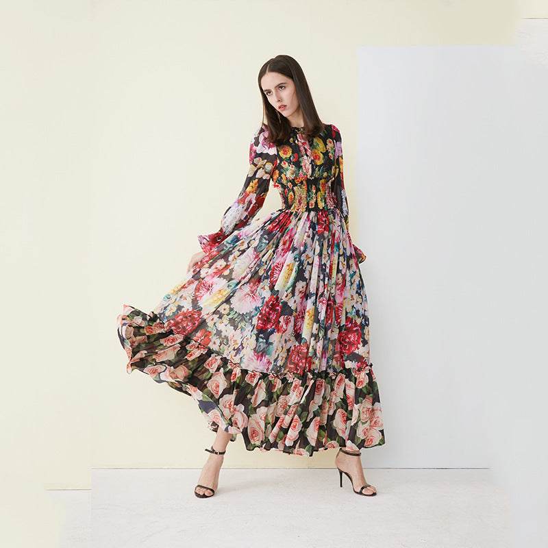 Printed dress maxi - Mubimart
