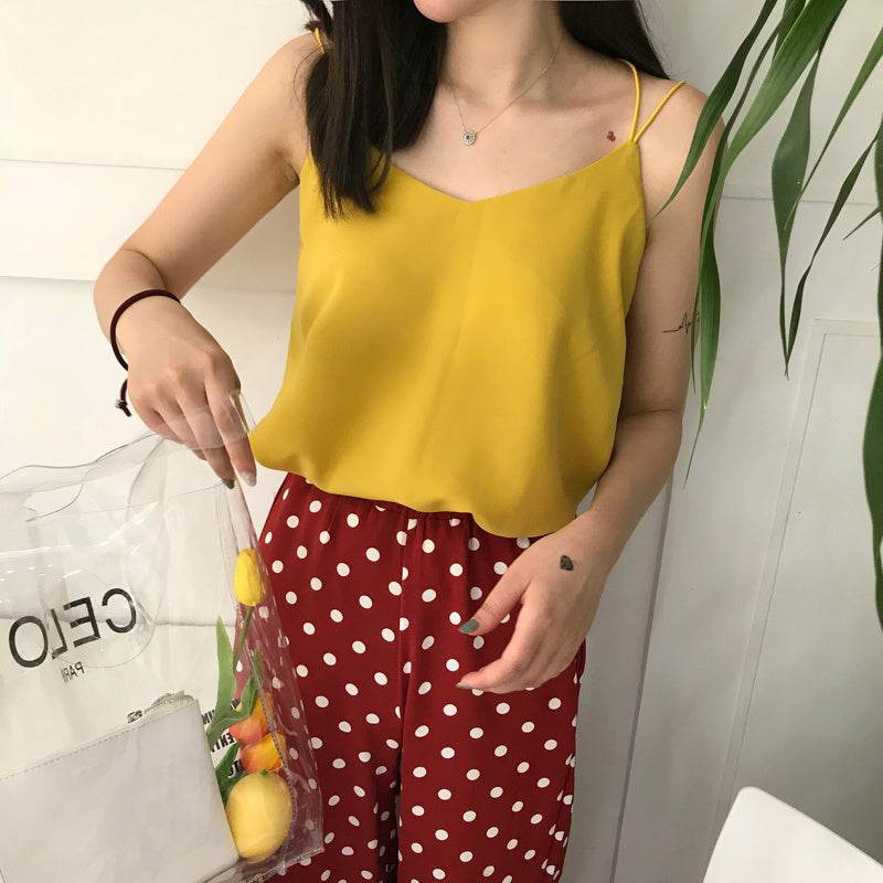 Loose chiffon camisole - Mubimart