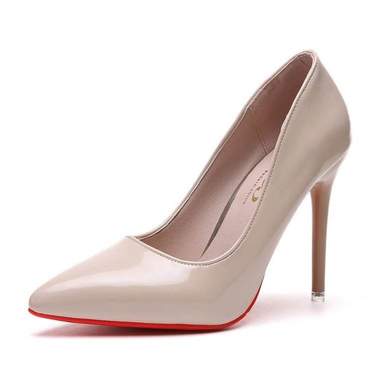 Pointed pumps high heels work shoes - Mubimart