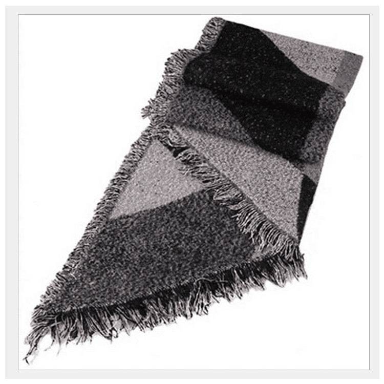 Beveled cashmere shawl - Mubimart
