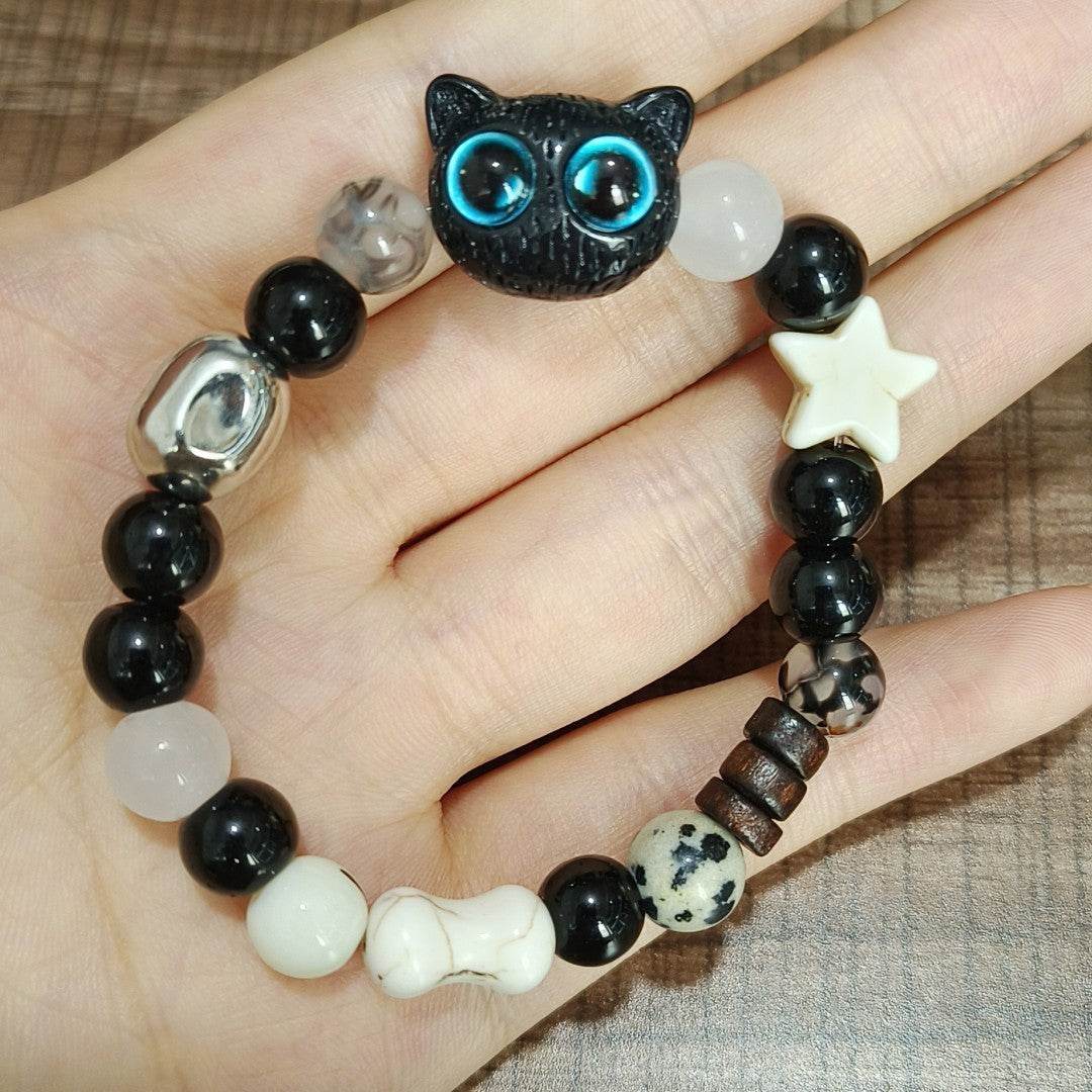 Special-interest Design Cat Beaded Bracelet For Women - Mubimart