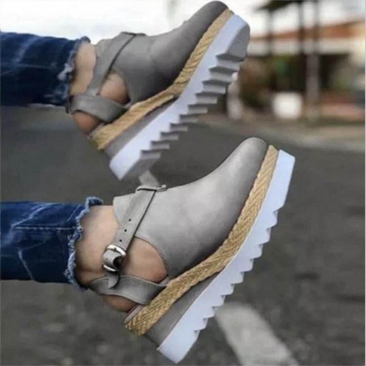 Plus size wedge sandals - Mubimart
