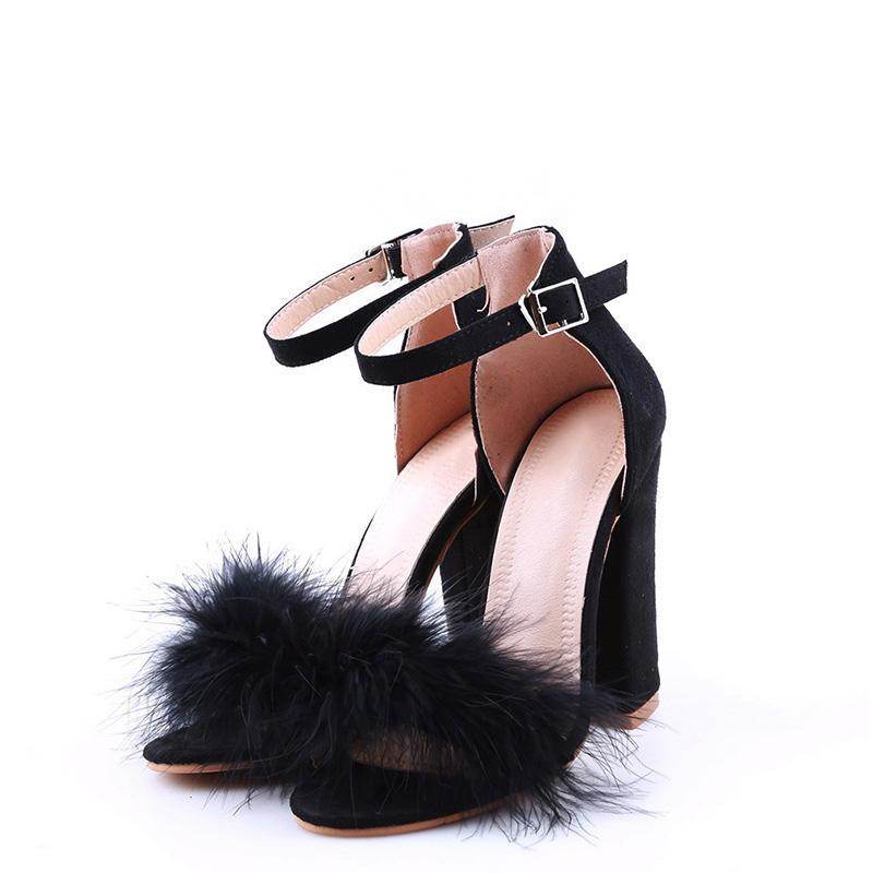 Fur SuedeToe Pumps - Mubimart