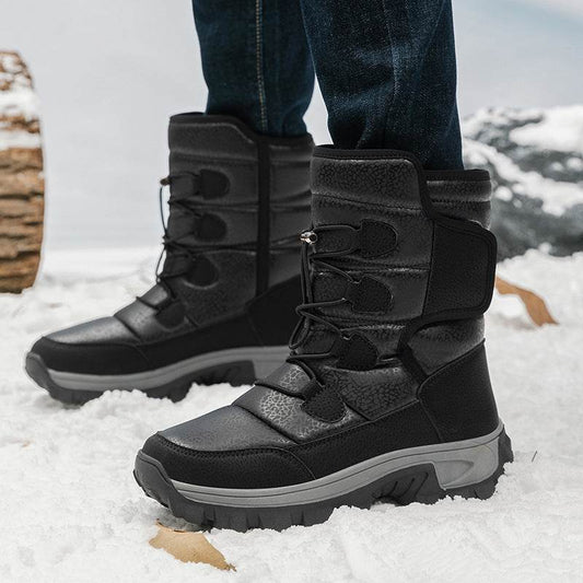 Men And Women Fleece-lined Warm Snow Boots - Mubimart