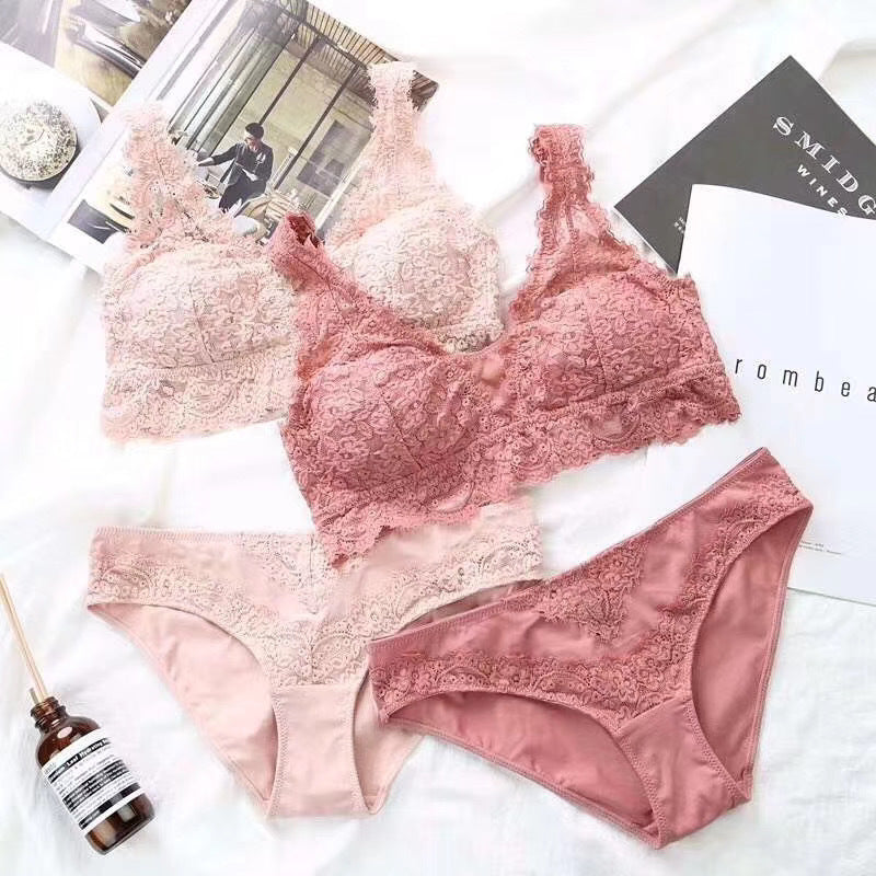 Lace Fashion Bra Set Sexy Gathering French Lingerie - Mubimart -  