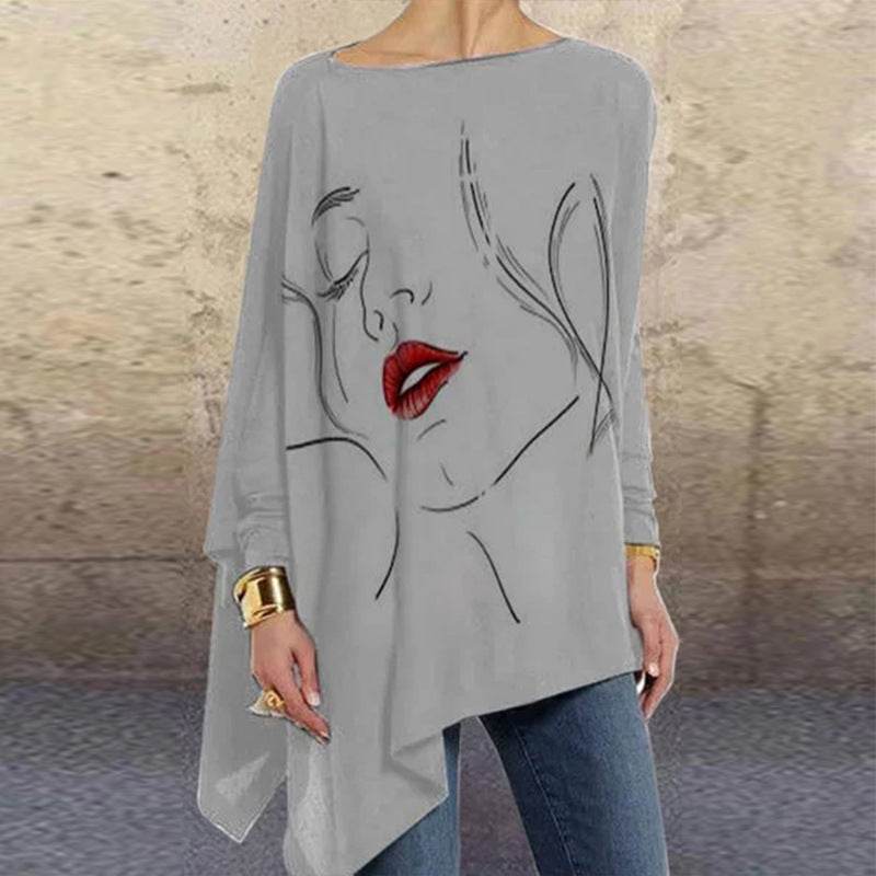 Top loose casual T-shirt for women - Mubimart