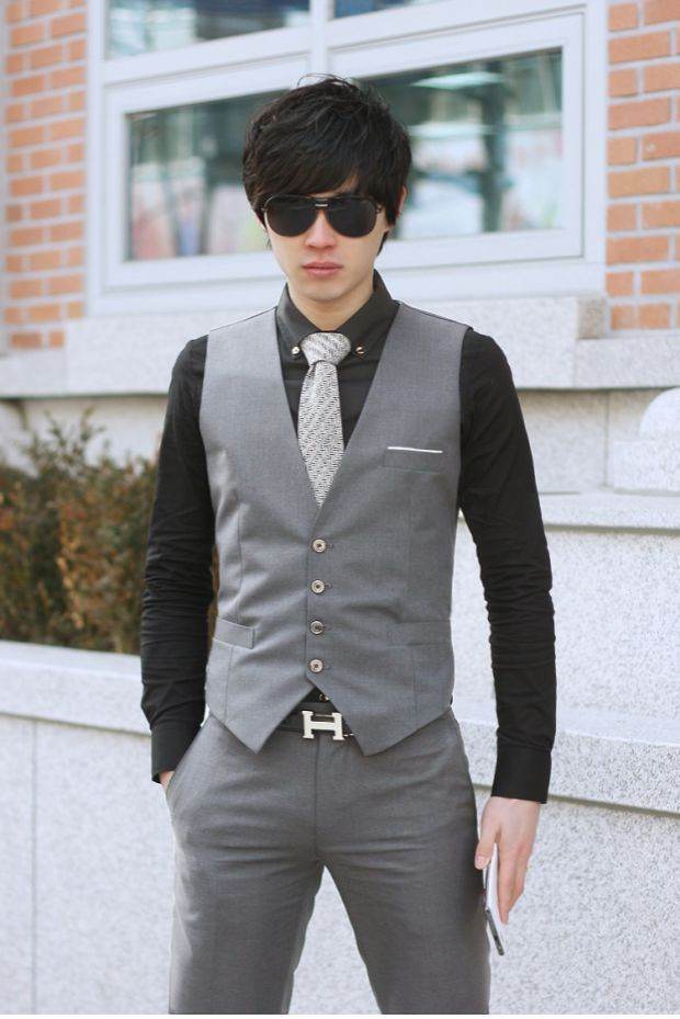 Slim overalls suit vest - Mubimart