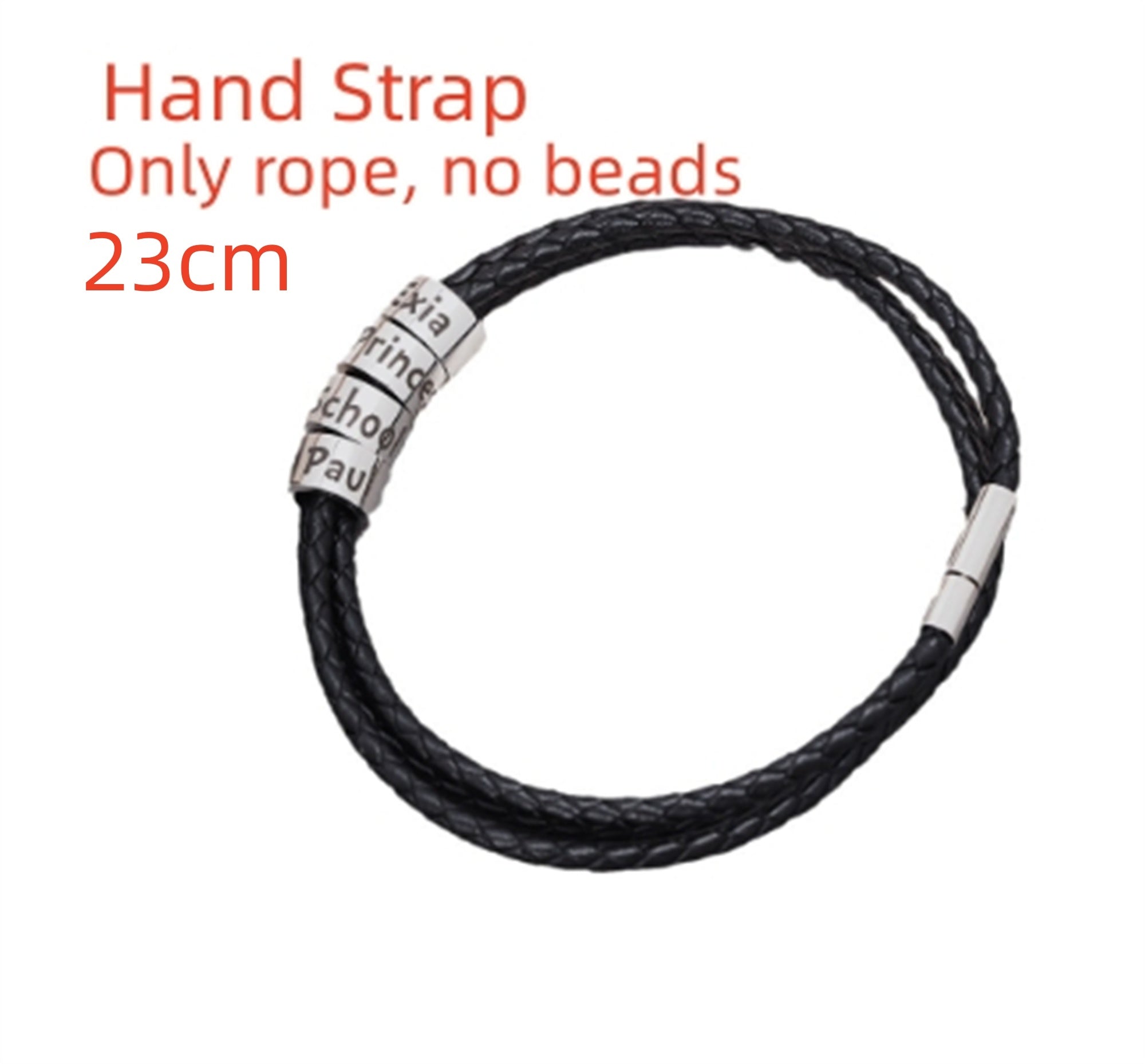 Black Leather Rope Bracelet For Men