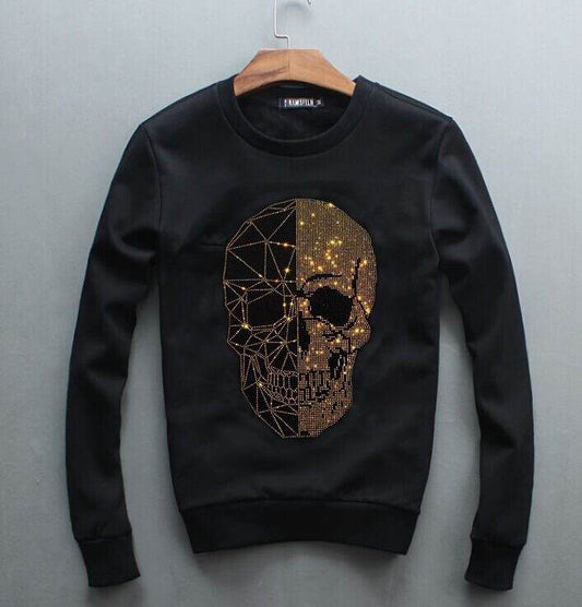 Sweatshirt Men Diamond design Hoodie Hip Hop Crewneck - Mubimart