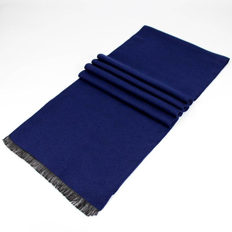 New men's scarf Korean American tide wintersilk brushed silk scarf color warm scarf for men - Mubimart