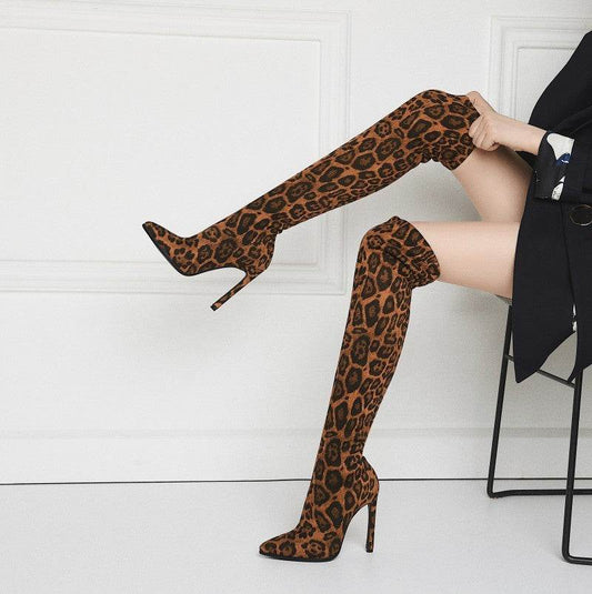 Stiletto high heel over the knee boots - Mubimart
