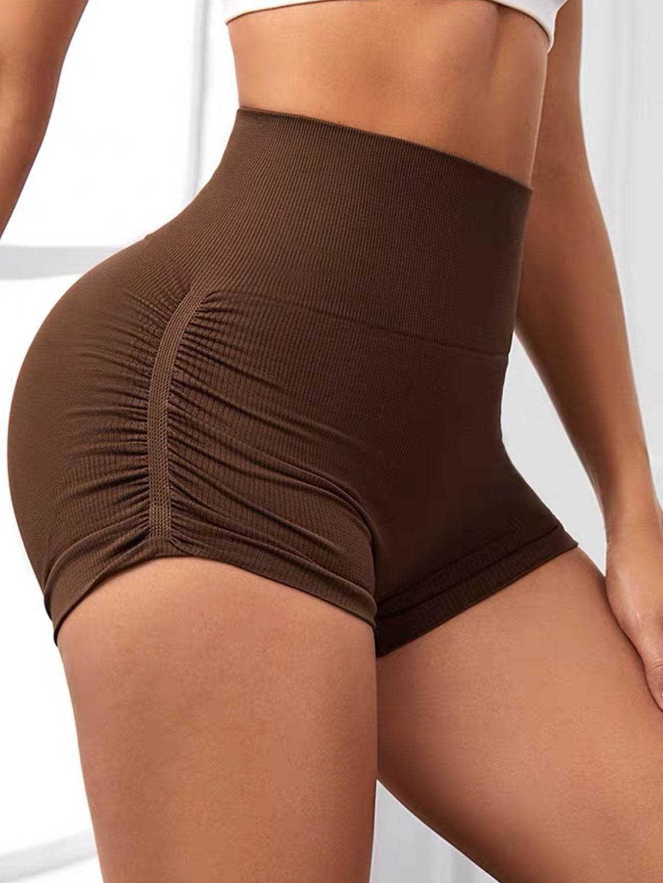 Workout Shorts For Women Scrunch Butt Lifting High Waisted Yoga Gym Seamless Booty Biker Shorts - Mubimart