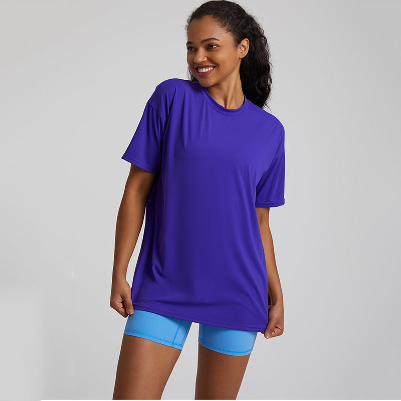 Tight Running Exercise T-shirt Workout Top - Mubimart -  