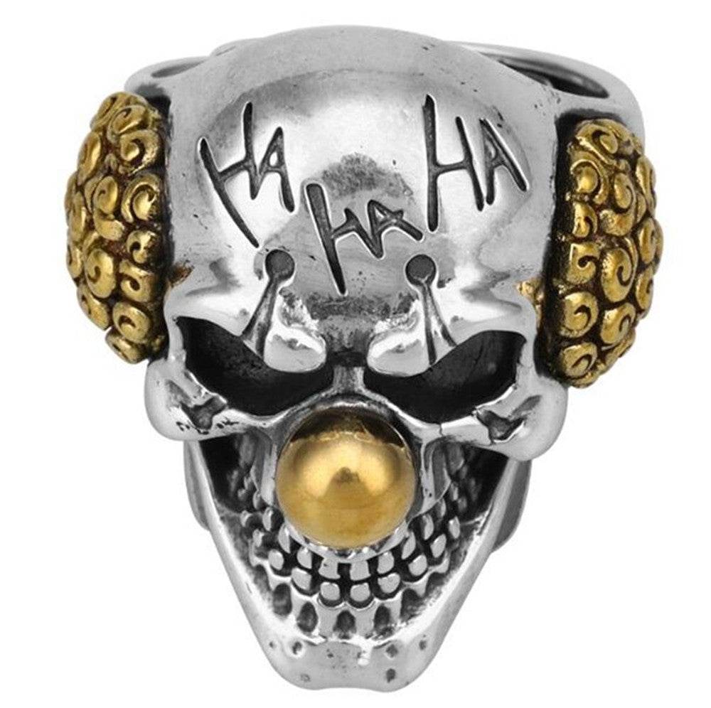 Clown Men Domineering Personality Skull Ring - Mubimart