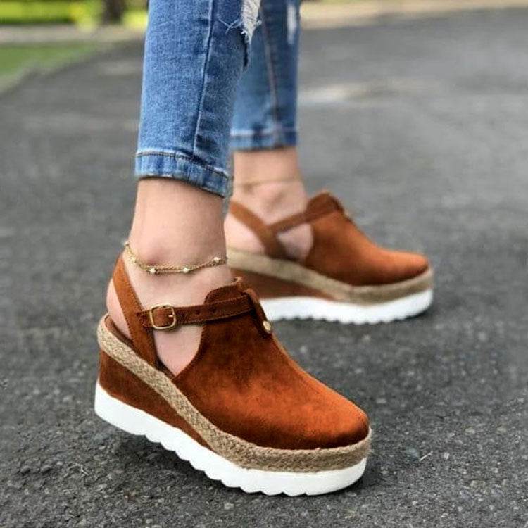 Plus size wedge sandals - Mubimart