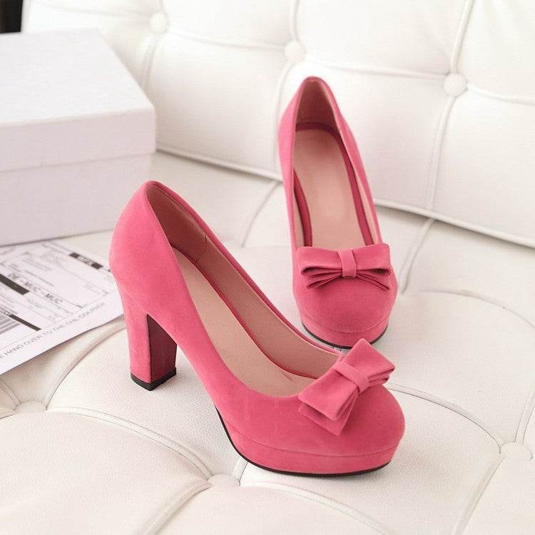 Platform bow high heels - Mubimart