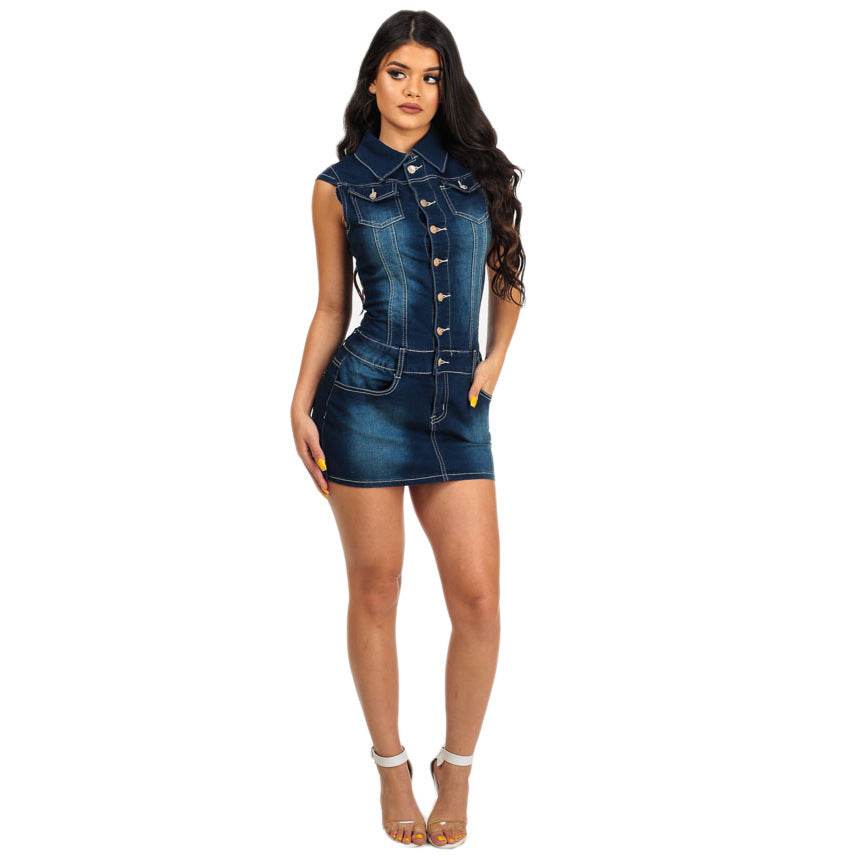 Women Denim dress - Mubimart