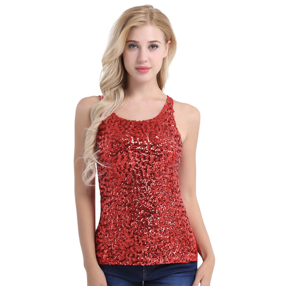 Sequined camisole - Mubimart -  