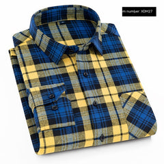 Men's Casual Flannel Long-sleeved Shirt