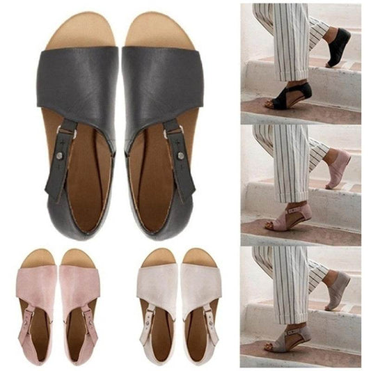 Flat bottom versatile sandals - Mubimart