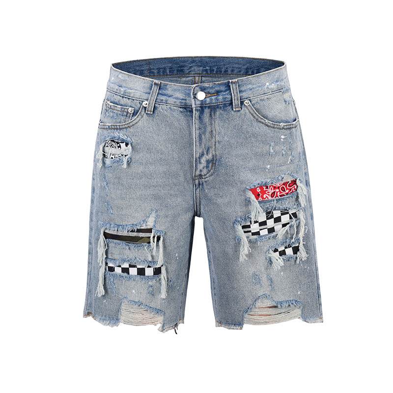 Loose denim shorts - Mubimart