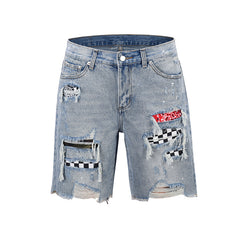 Losse denim shorts