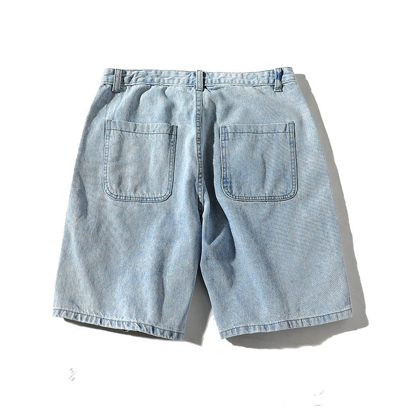 Tooling denim shorts