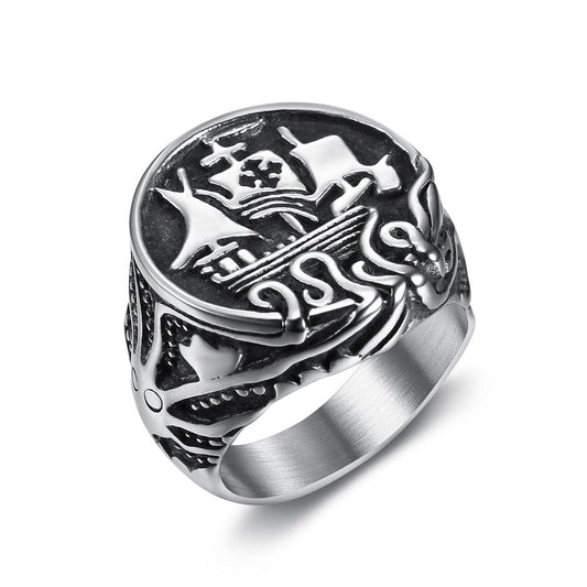 Titanium steel Viking ring for men - Mubimart