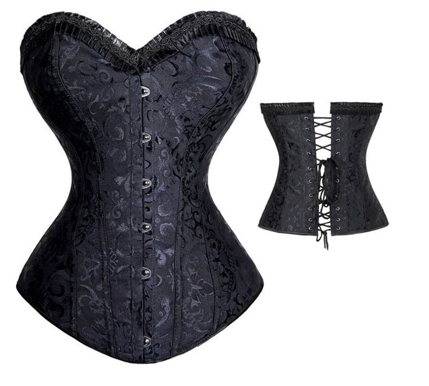Punk PU corset leather halter corset - Mubimart