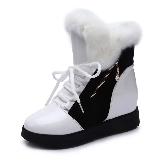 Fur snow boots