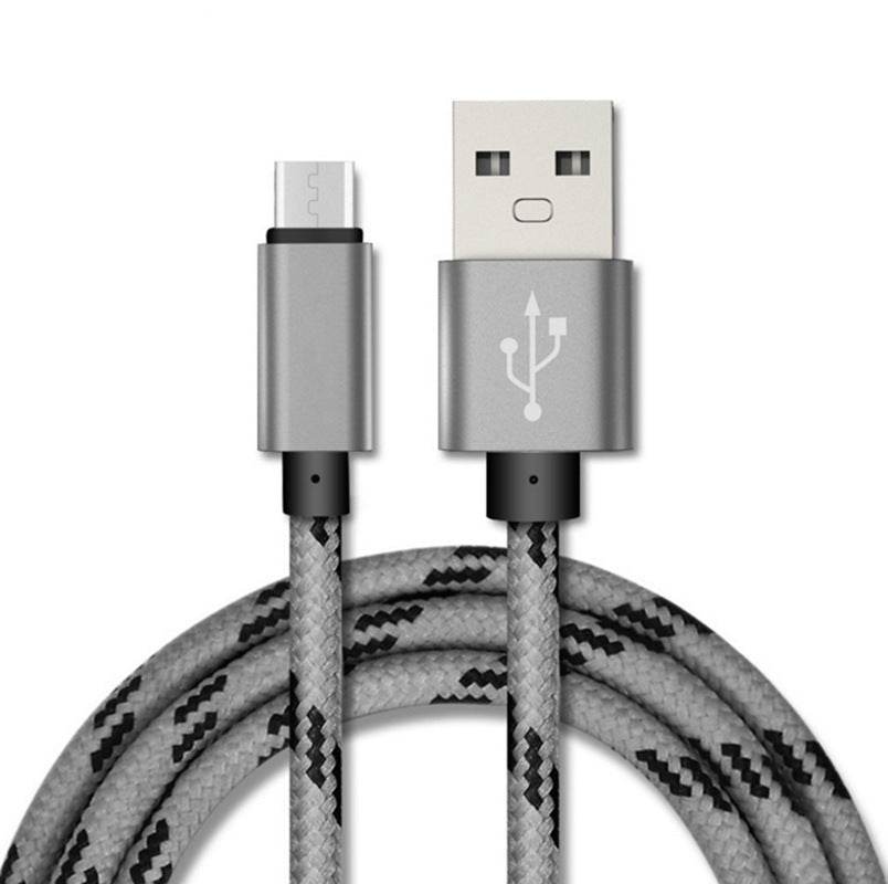 Nylon Braided Lattice Resistant Mobile Phone Data Cable Charging Cable - Mubimart