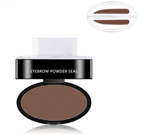 Eyebrow Powder Stamp Tint Stencil Kit Cosmetics Professional Makeup Waterproof Eye Brow Stamp Lift Eyebrow Enhancers Stencil Kit - Mubimart