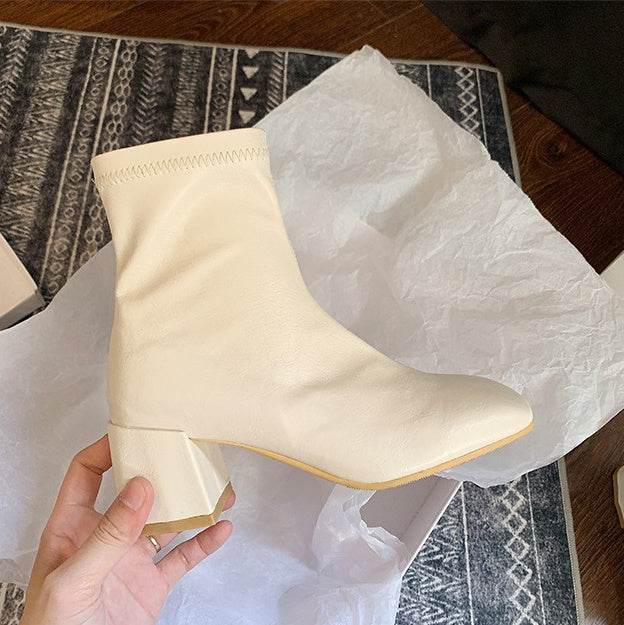 Square head booties - Mubimart