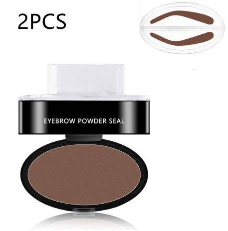 Eyebrow Powder Stamp Tint Stencil Kit Cosmetics Professional Makeup Waterproof Eye Brow Stamp Lift Eyebrow Enhancers Stencil Kit - Mubimart