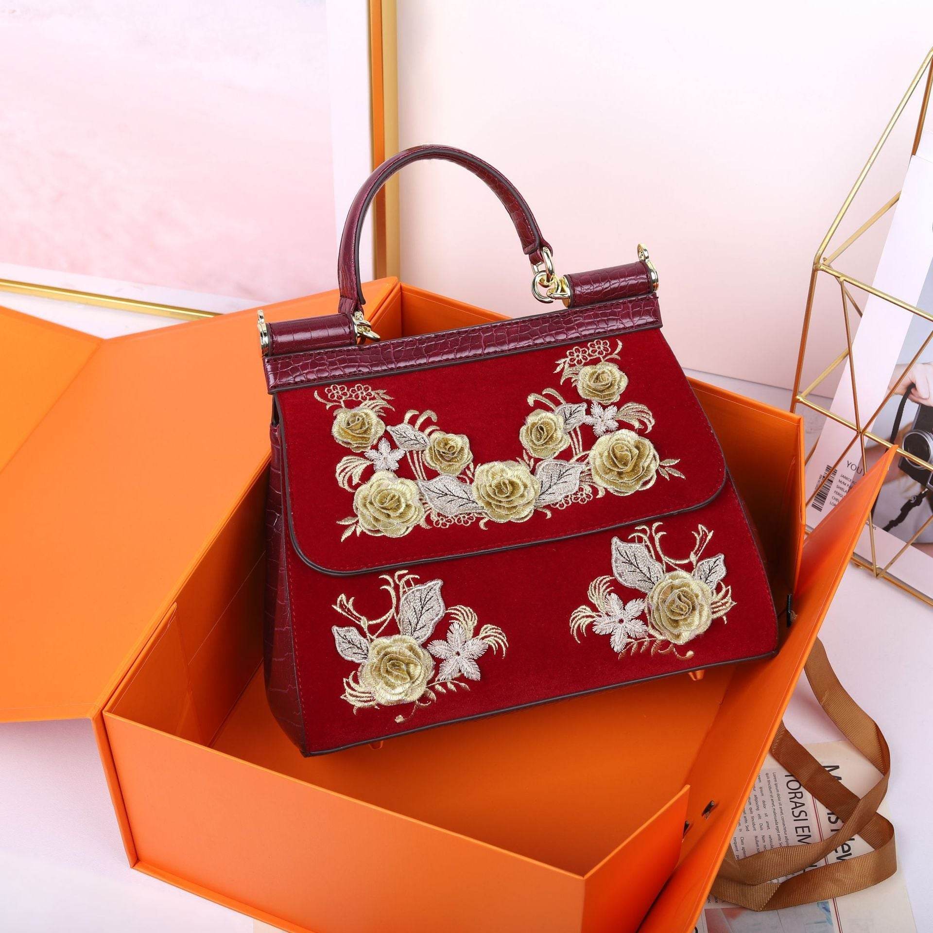 Unique Design Hand For Women Designer Flower Ladies Bag - Mubimart
