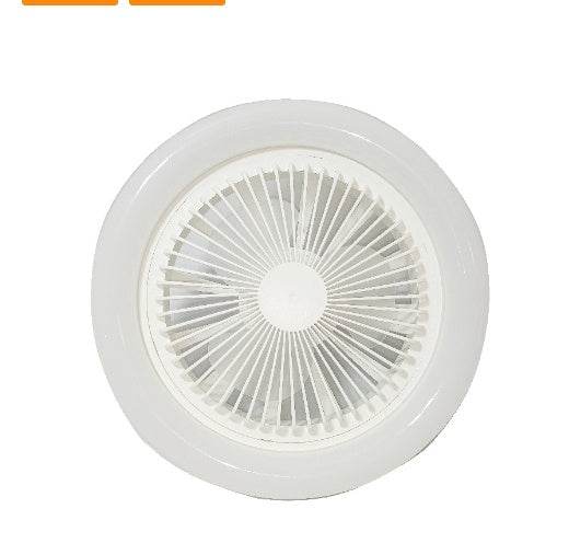 26cm Round Remote Control Ceiling Fan With E27 30W LED Lamp Hanging Fan Home Room Office Air Cooling Fan Light - Mubimart