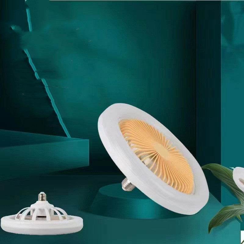 26cm Round Remote Control Ceiling Fan With E27 30W LED Lamp Hanging Fan Home Room Office Air Cooling Fan Light - Mubimart