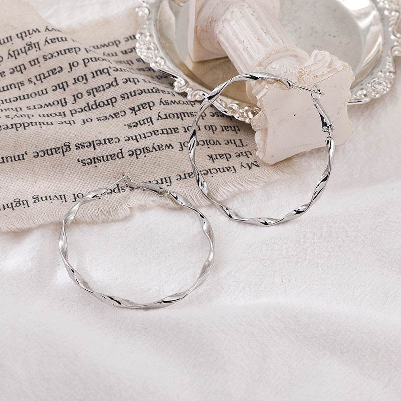 Metal hoop earrings - Mubimart