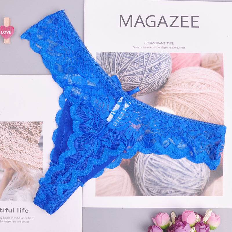 Adjusted Cozy Lace Briefs G Thongs Underwear Lingerie For Women - Mubimart