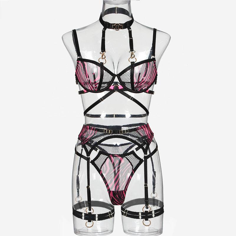 Bra European And American Halter Mesh Lingerie - Mubimart