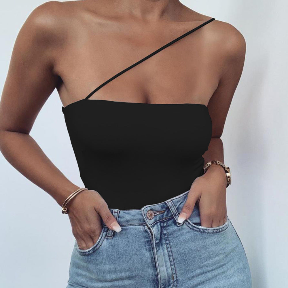 Sling-strap bodysuit - Mubimart - Bodysuit 